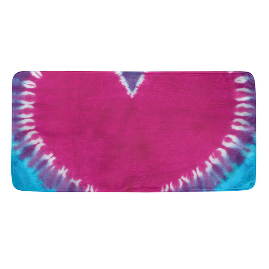 Colorful Heart Tie Dye Print Towel