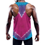 Colorful Heart Tie Dye Print Training Tank Top
