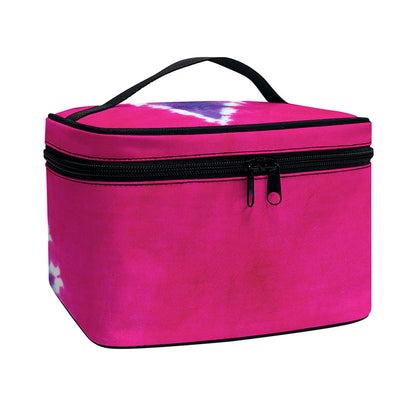 Colorful Heart Tie Dye Print Travel Makeup Bag
