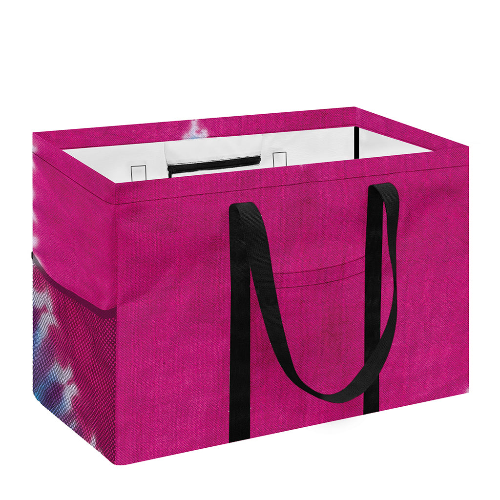 Colorful Heart Tie Dye Print Utility Tote Bag