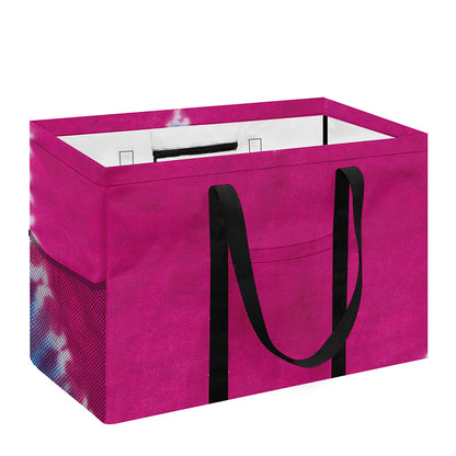 Colorful Heart Tie Dye Print Utility Tote Bag
