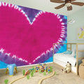 Colorful Heart Tie Dye Print Wall Sticker