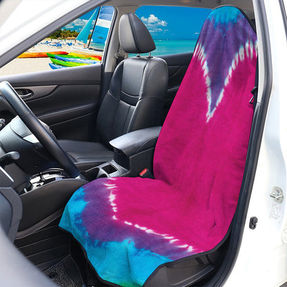 Colorful Heart Tie Dye Print Waterproof Car Seat Cover