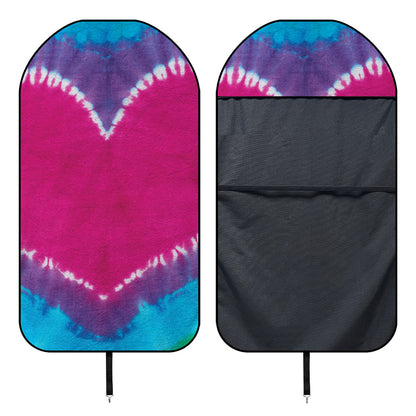 Colorful Heart Tie Dye Print Waterproof Car Seat Cover