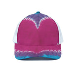Colorful Heart Tie Dye Print White Mesh Trucker Cap