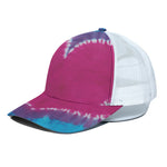 Colorful Heart Tie Dye Print White Mesh Trucker Cap