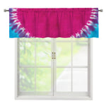 Colorful Heart Tie Dye Print Window Valance