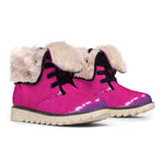 Colorful Heart Tie Dye Print Winter Boots