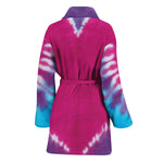 Colorful Heart Tie Dye Print Women's Bathrobe