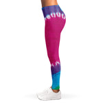 Colorful Heart Tie Dye Print Women's Leggings