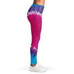 Colorful Heart Tie Dye Print Women's Leggings