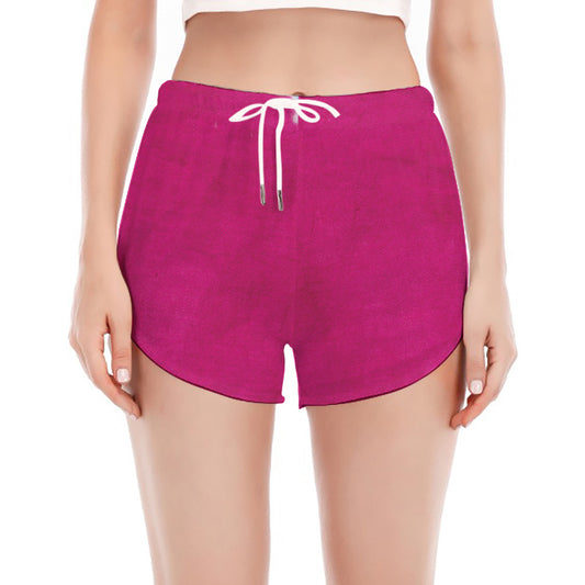 Colorful Heart Tie Dye Print Women's Split Running Shorts