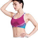 Colorful Heart Tie Dye Print Women's Sports Bra