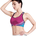 Colorful Heart Tie Dye Print Women's Sports Bra