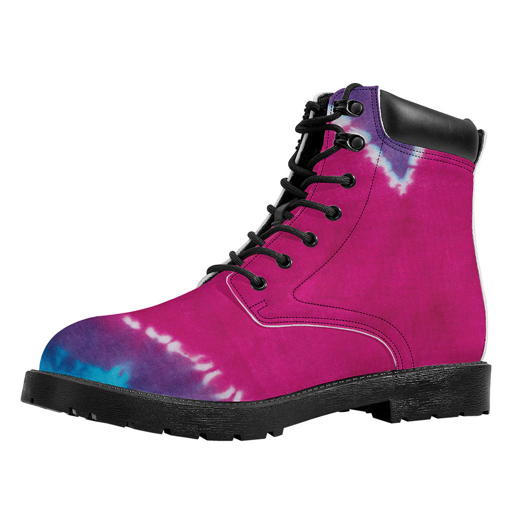Colorful Heart Tie Dye Print Work Boots