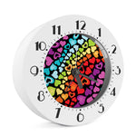 Colorful Heart Wave Pattern Print Alarm Clock
