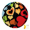 Colorful Heart Wave Pattern Print Basketball