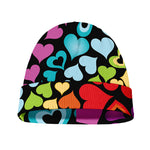 Colorful Heart Wave Pattern Print Beanie