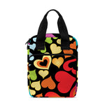 Colorful Heart Wave Pattern Print Bible Tote Bag