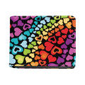 Colorful Heart Wave Pattern Print Bifold Wallet