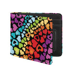Colorful Heart Wave Pattern Print Bifold Wallet