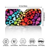 Colorful Heart Wave Pattern Print Car Windshield Sun Shade