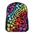 Colorful Heart Wave Pattern Print Casual Backpack