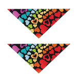 Colorful Heart Wave Pattern Print Dog Bandana