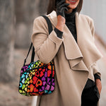 Colorful Heart Wave Pattern Print Double Strap Bible Bag