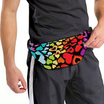 Colorful Heart Wave Pattern Print Fanny Pack