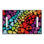 Colorful Heart Wave Pattern Print Golf Cart Seat Cover