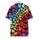 Colorful Heart Wave Pattern Print Hawaiian Shirt