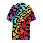 Colorful Heart Wave Pattern Print Hawaiian Shirt