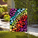 Colorful Heart Wave Pattern Print House Flag