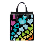 Colorful Heart Wave Pattern Print Insulated Lunch Tote