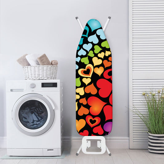 Colorful Heart Wave Pattern Print Ironing Board Cover
