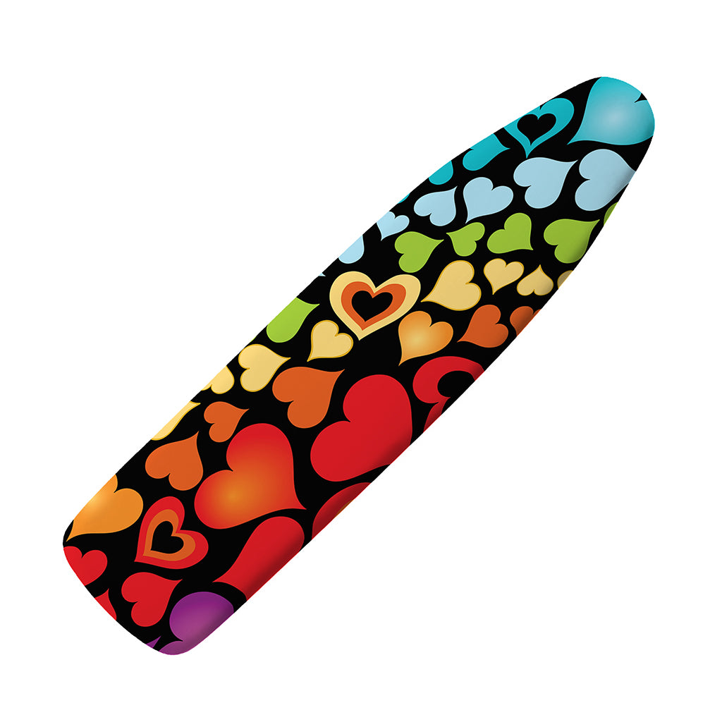 Colorful Heart Wave Pattern Print Ironing Board Cover