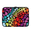 Colorful Heart Wave Pattern Print Laptop Sleeve