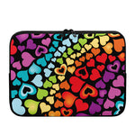 Colorful Heart Wave Pattern Print Laptop Sleeve