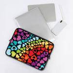 Colorful Heart Wave Pattern Print Laptop Sleeve
