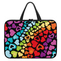 Colorful Heart Wave Pattern Print Laptop Sleeve With Handle