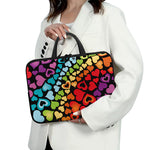 Colorful Heart Wave Pattern Print Laptop Sleeve With Handle
