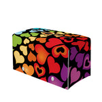 Colorful Heart Wave Pattern Print Leather Tissue Box Cover
