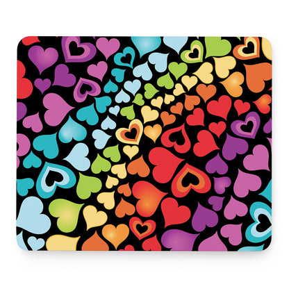Colorful Heart Wave Pattern Print Mouse Pad
