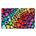 Colorful Heart Wave Pattern Print Polyester Doormat