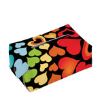 Colorful Heart Wave Pattern Print Rectangle Tissue Box Cover