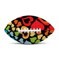 Colorful Heart Wave Pattern Print Rugby Ball