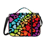 Colorful Heart Wave Pattern Print Shoulder Strap Bible Bag