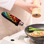 Colorful Heart Wave Pattern Print Skillet Handle Cover