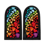 Colorful Heart Wave Pattern Print Skillet Handle Cover